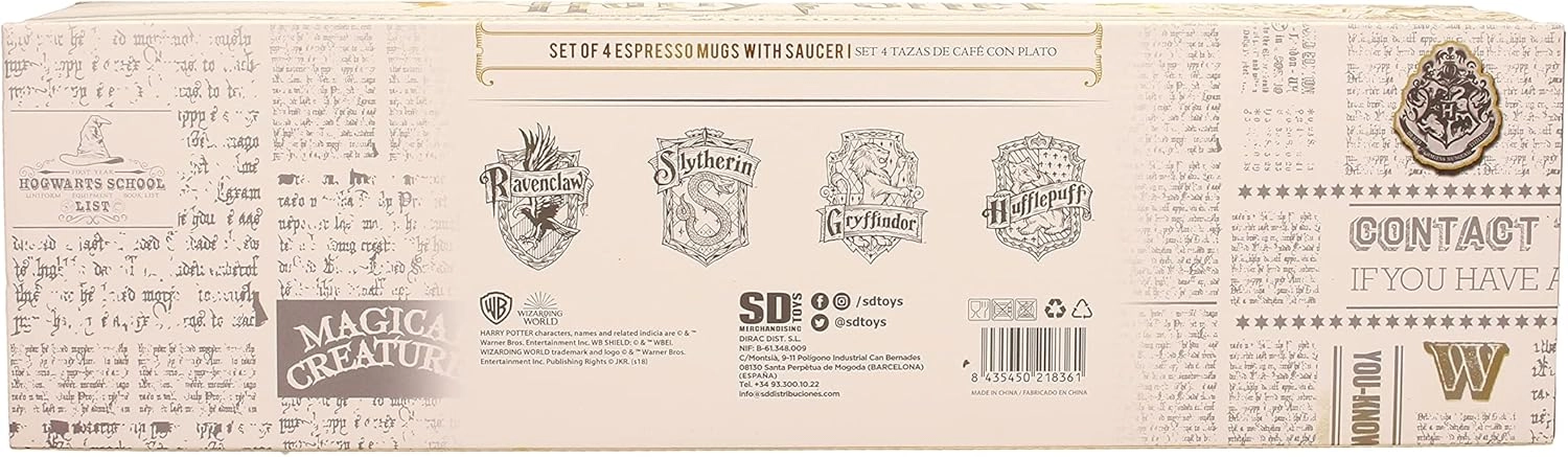 Set 4 Tasses Harry Potter avec Sous-Tasses – SD Toys - Image 4