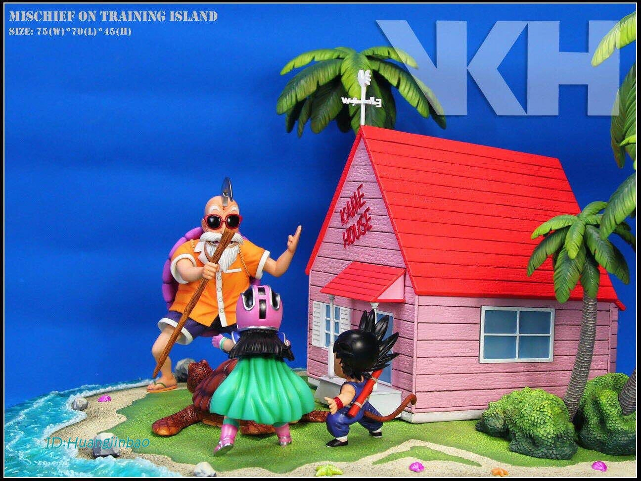 Diorama VKH Kame House Dragon Ball LED 75 cm – Maître Roshi, Goku & Chichi - Image 2