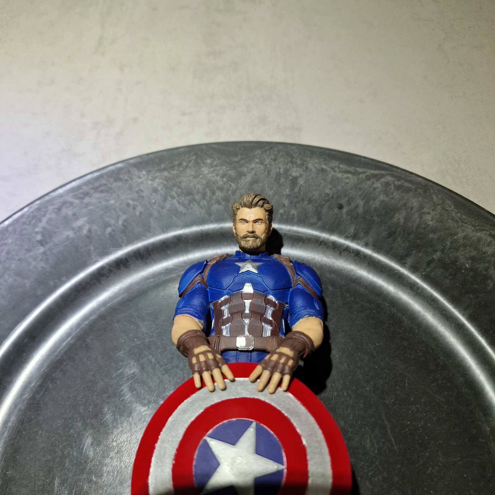 Buste Captain America – Figurine 3D peinte à la main | Fan Art Avengers